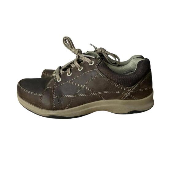 Ahnu Shoes - Ahnu Women's Taraval Walking Shoes Sneakers Sz 7 Brown Leather Lace Up Comfort